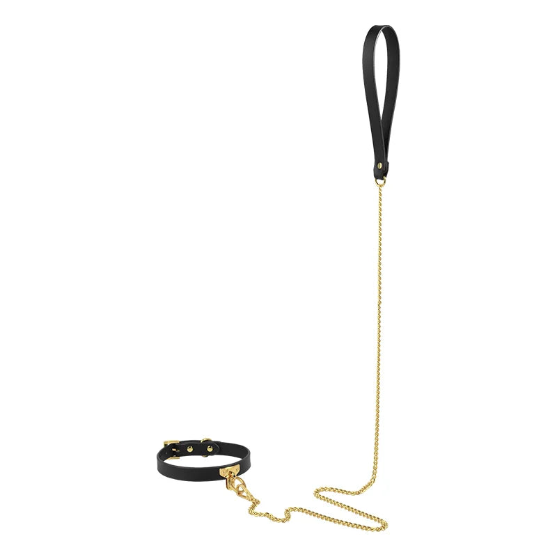 BDSM Collars Matte Black Leather