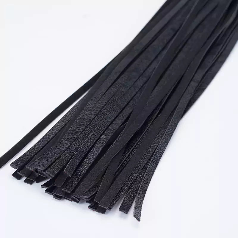 Black Studded Leather Flogger