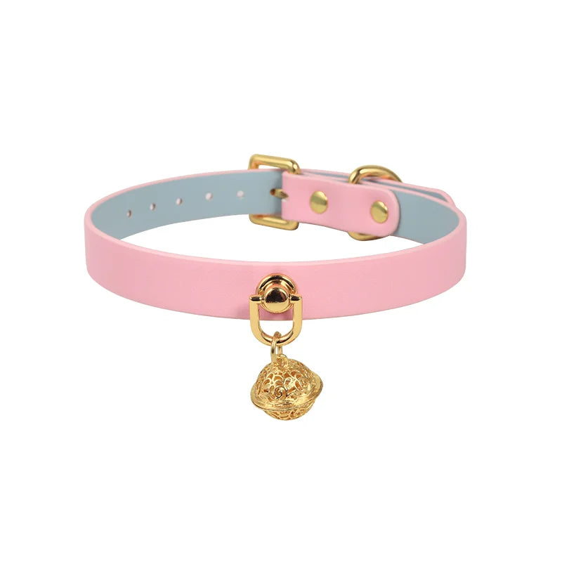 Color Block Bell BDSM Collars