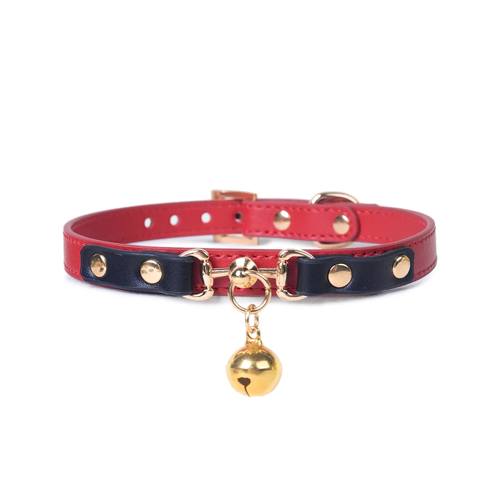 Gold Bell BDSM Collars for Elegant Play