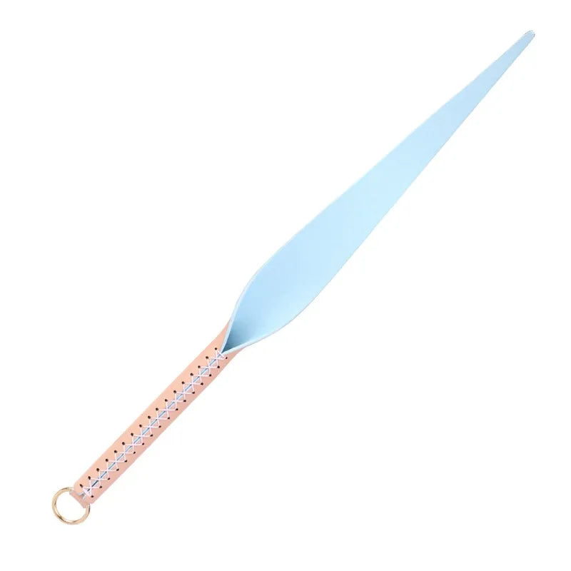 Willow Leaf Leather Spanking Paddle — Hand-Stitched Willow Leaf Design