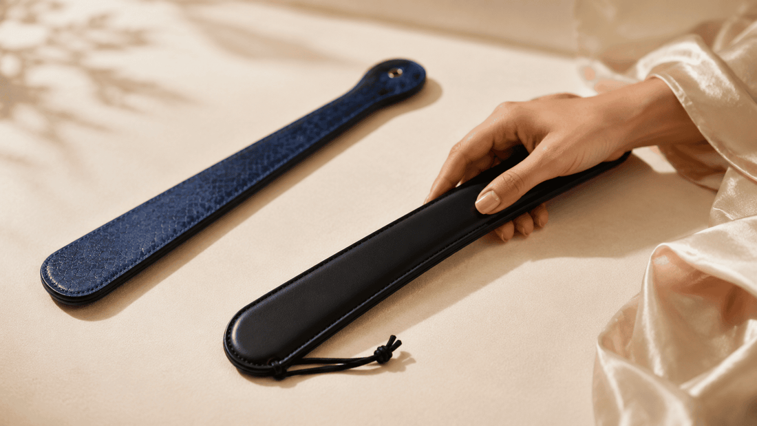 two paddles on dark surface showing right versus wrong purchase decision moment