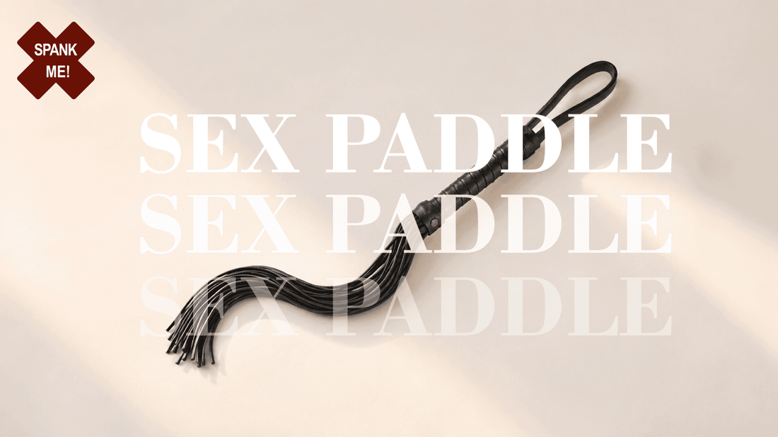 small beginner flogger on minimal white background with soft shadows