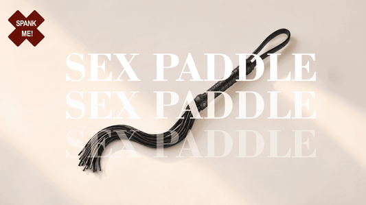 small beginner flogger on minimal white background with soft shadows