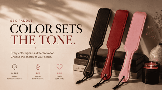 Black red and pink paddles showing different moods