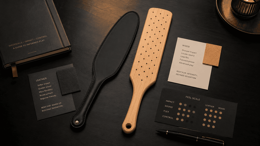 leather and wooden paddles compared
