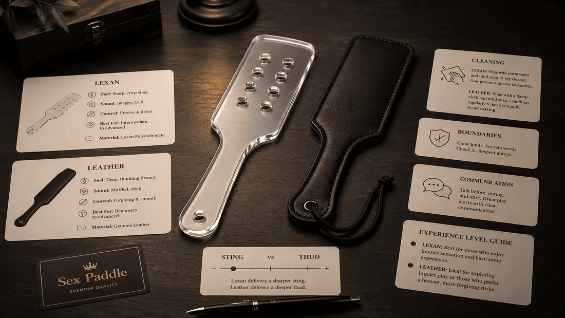 Lexan and leather paddles compared