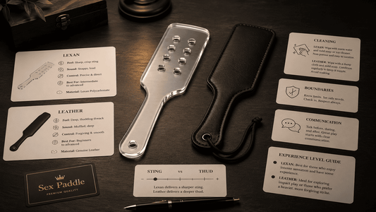 Lexan and leather paddles compared