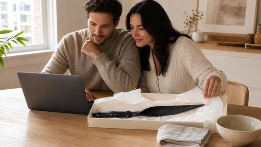 Couple adds a statement leather paddle to their private registry