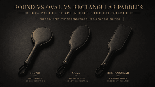 Round oval and rectangular paddle shape comparison showing contact geometry edge profile safe zone coverage 