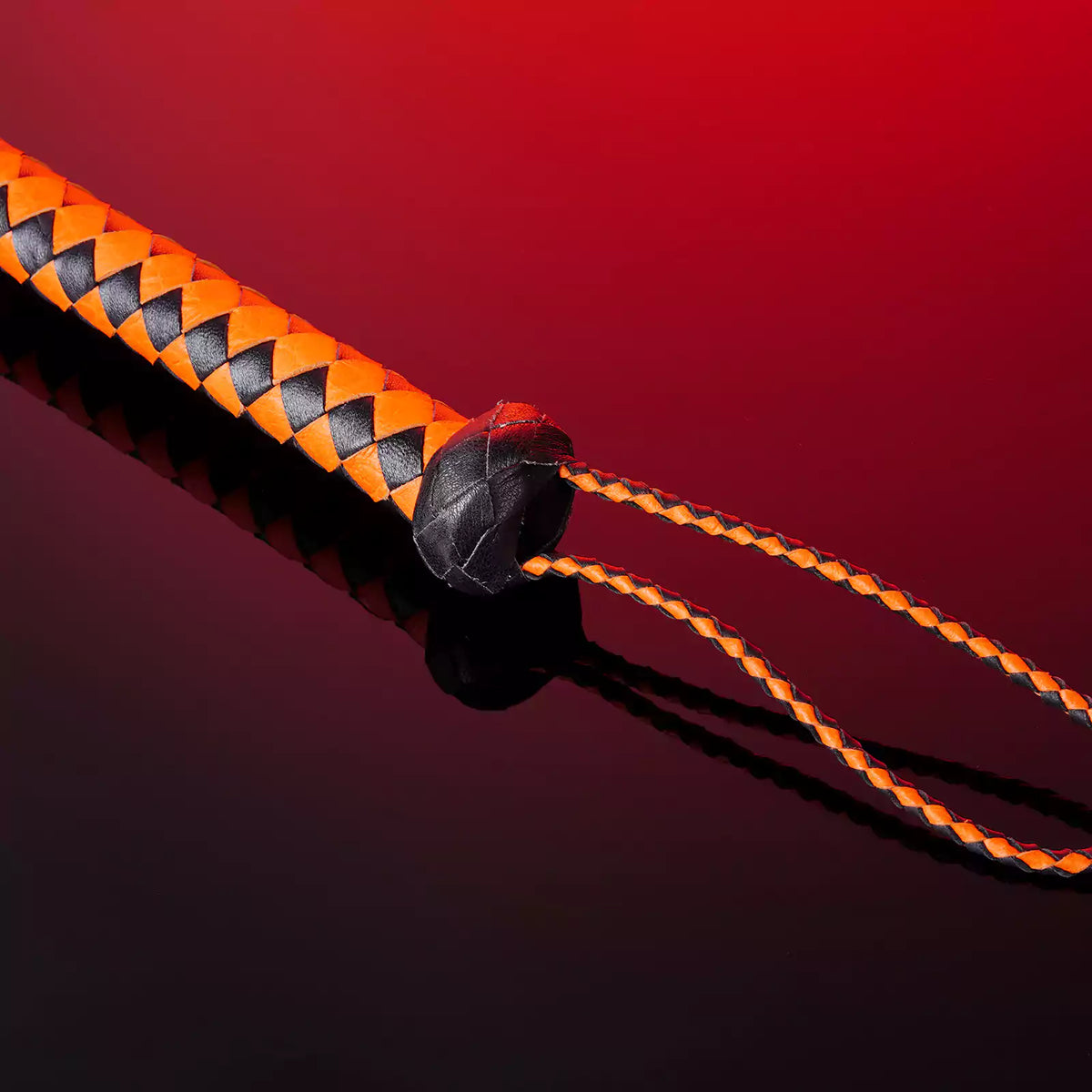 12-Tail Leather Flogger with Long Handle
