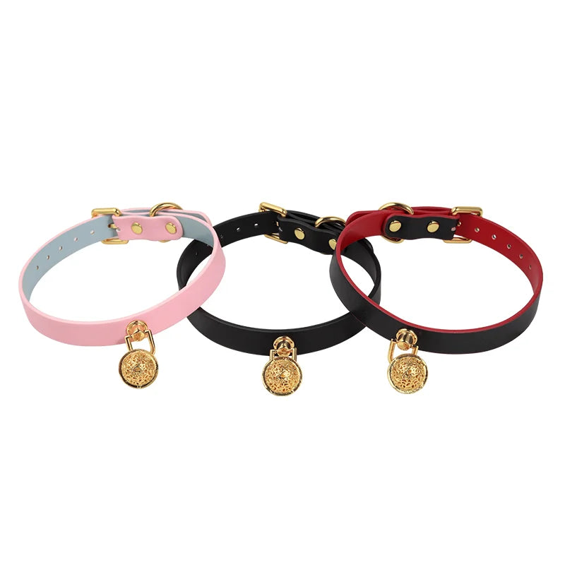 Color Block Bell BDSM Collars