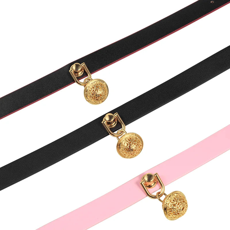 Color Block Bell BDSM Collars