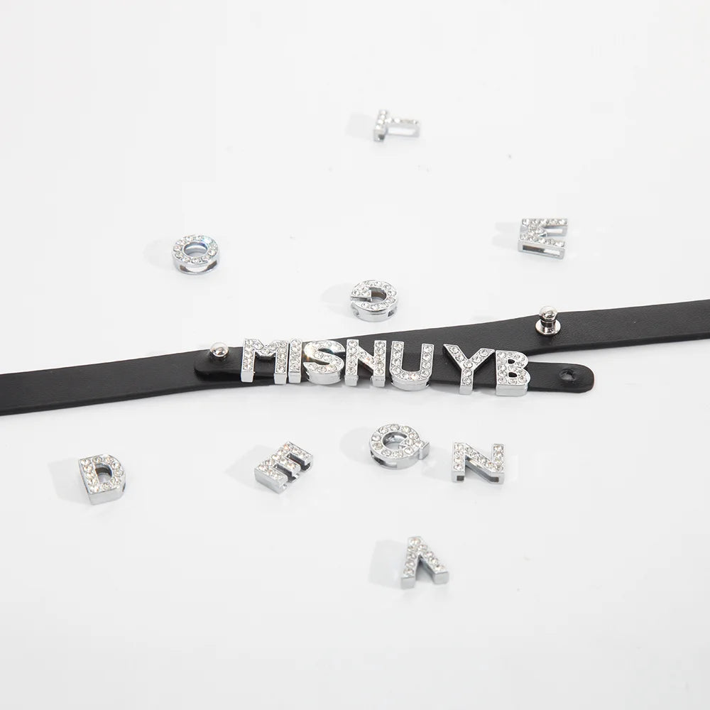 Leather Diamond Letter BDSM Collars