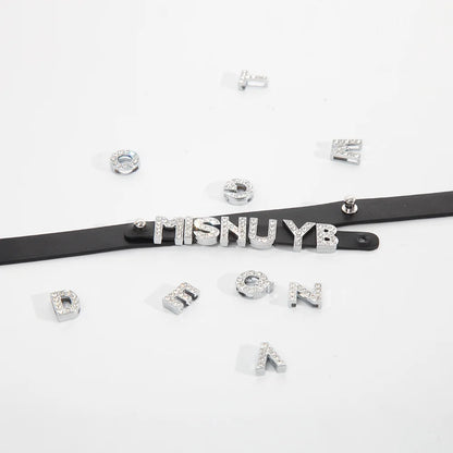 Leather Diamond Letter BDSM Collars