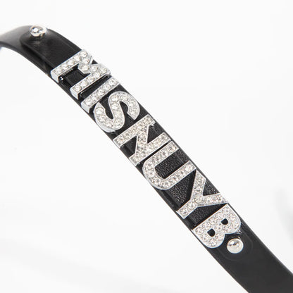 Leather Diamond Letter BDSM Collars