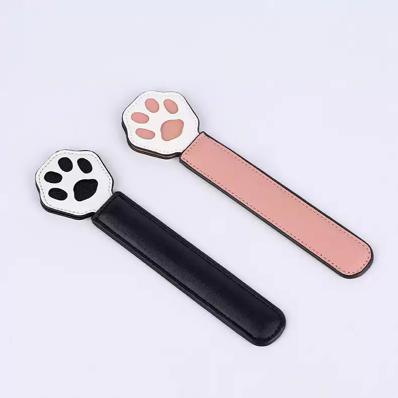 Tabla para nalgadas con doble capa y diseño de huella de gato — Cuero de PU, Diseño de huella de gato