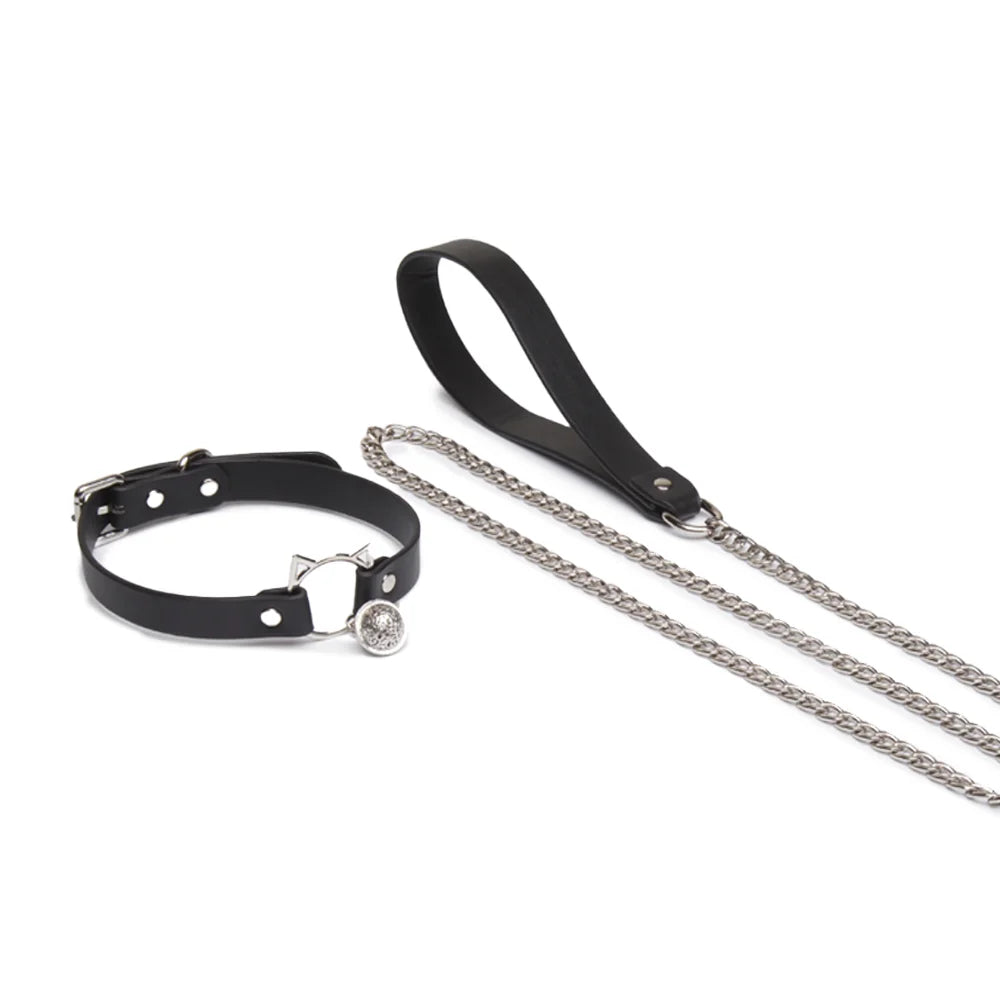 Leather BDSM Cat Bell Collars for Women