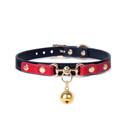 Gold Bell BDSM Collars for Elegant Play