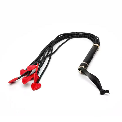 Heart-Weave Black Flogger