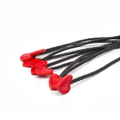 Heart-Weave Black Flogger