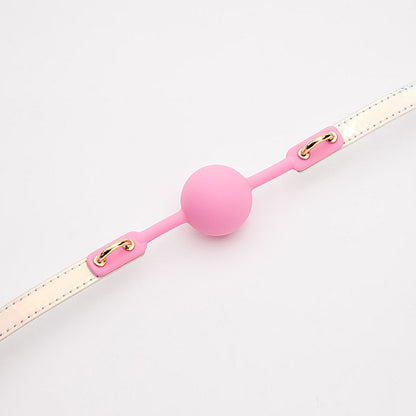Metal Ring Iridescent BDSM Ball Gags