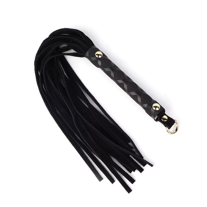Mini-Farbleder-BDSM-Flogger – kompakter Warm-up-Quast aus Rindsleder für unterwegs