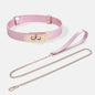 Shimmering Silver Pink BDSM Collars