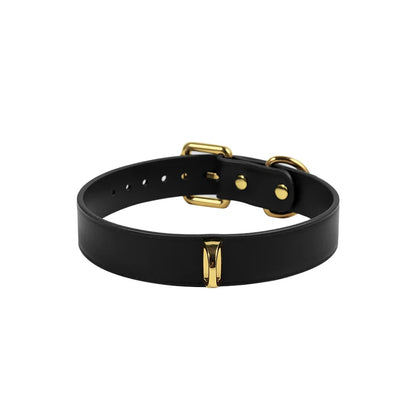 Sleek Black Leather BDSM Collars