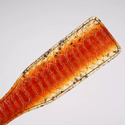 Snake-Pattern  Leather Spanking Paddle