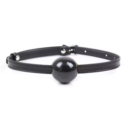 Schwarzer minimalistischer Silikon-Knebel — Ganz in Schwarz Zwei Größenoptionen: Klein 4 cm, Groß 5 cm für vielseitige BDSM-Szenen