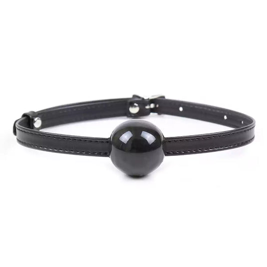Black Minimalist Silicone Ball Gag — All-Black