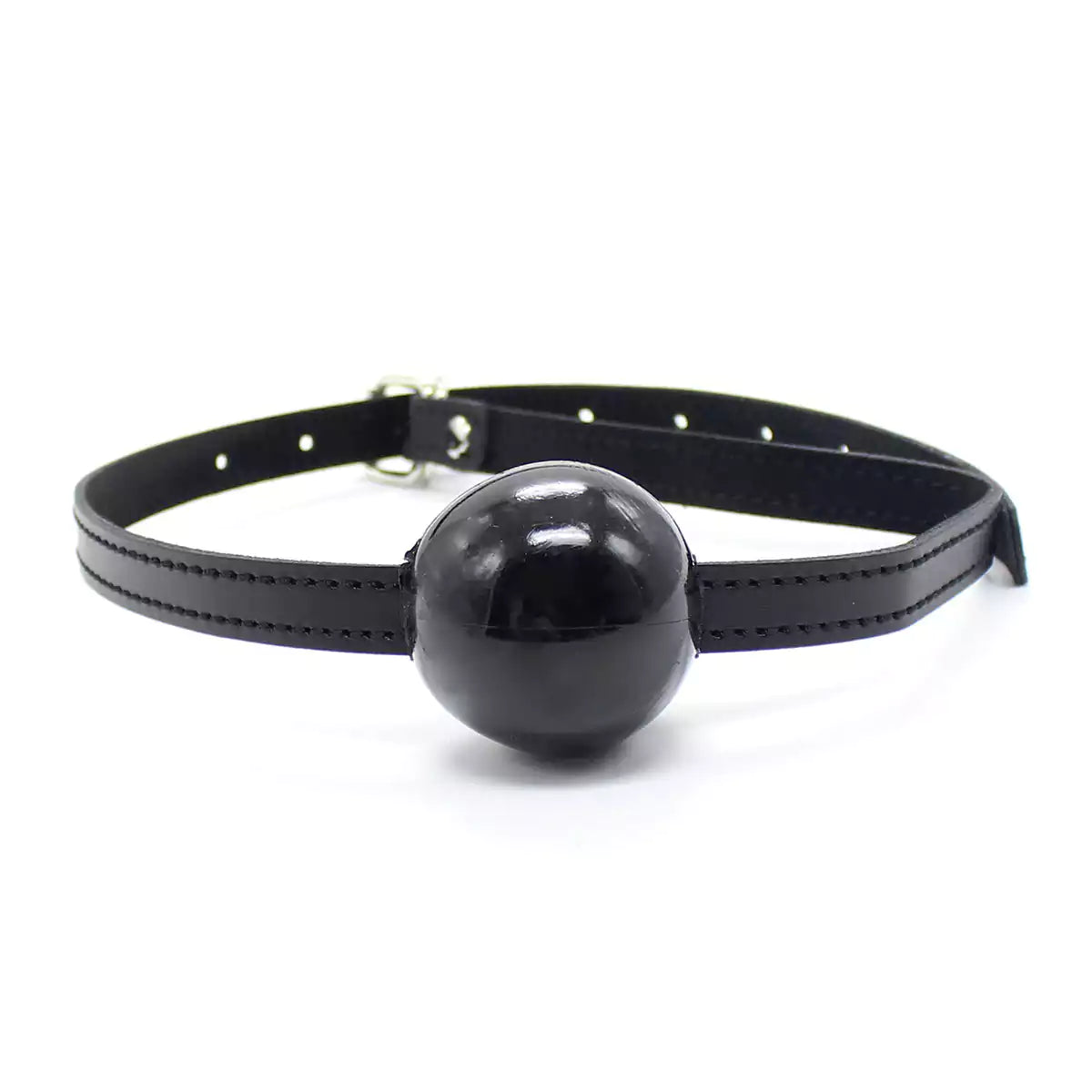 Schwarzer minimalistischer Silikon-Knebel — Ganz in Schwarz Zwei Größenoptionen: Klein 4 cm, Groß 5 cm für vielseitige BDSM-Szenen