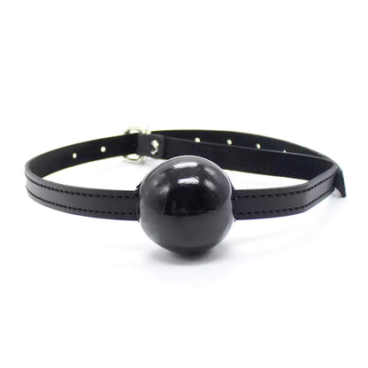 Schwarzer minimalistischer Silikon-Knebel — Ganz in Schwarz Zwei Größenoptionen: Klein 4 cm, Groß 5 cm für vielseitige BDSM-Szenen