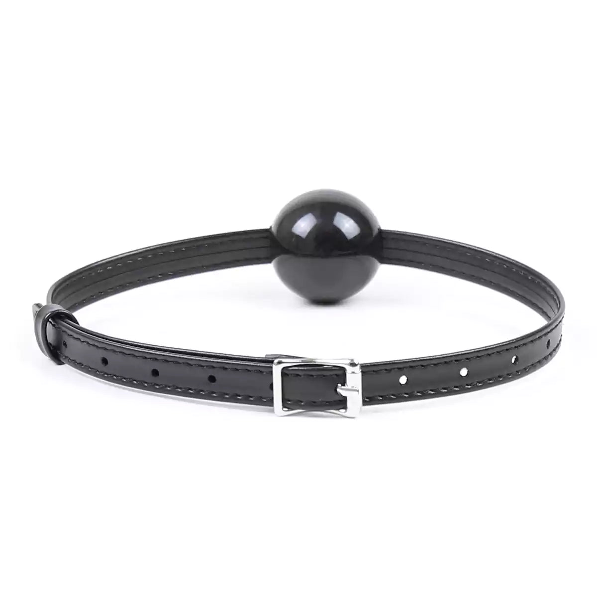 Schwarzer minimalistischer Silikon-Knebel — Ganz in Schwarz Zwei Größenoptionen: Klein 4 cm, Groß 5 cm für vielseitige BDSM-Szenen