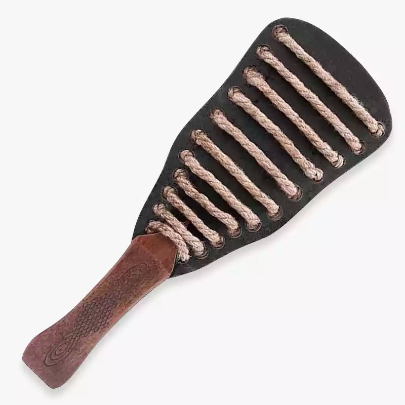 Rope Wood Handle Spanking Paddle — Hemp Wrapped