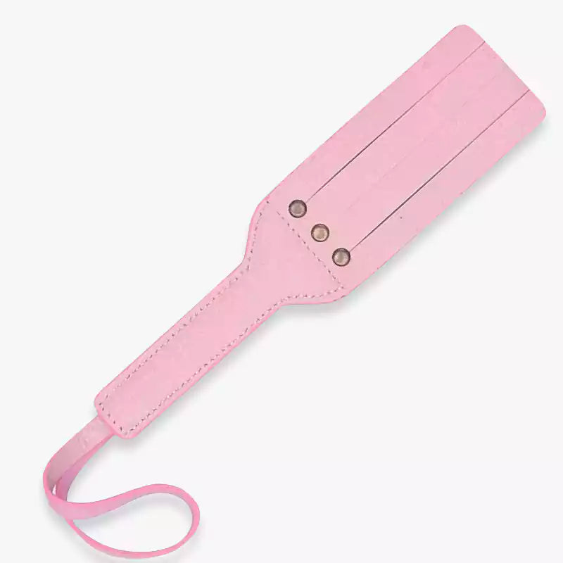Doppellagiges Rindsleder Spanking Paddle – Quaste und flaches Leder Kompakt