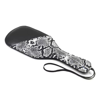 Snake Pattern Leather BDSM Paddle
