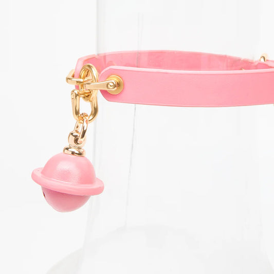 Textured Pink Bell Pendant BDSM Collars
