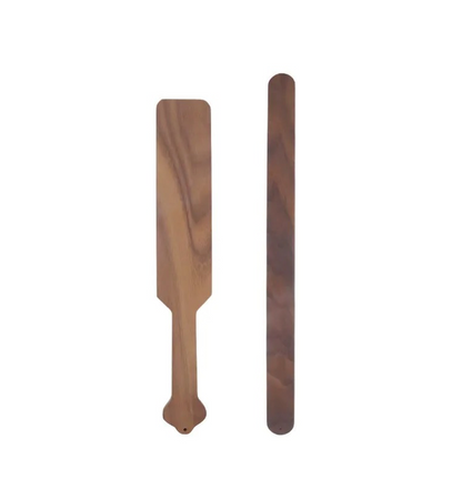 Set de paleta para nalgadas de madera de nogal — Madera de nogal maciza, set de dos piezas