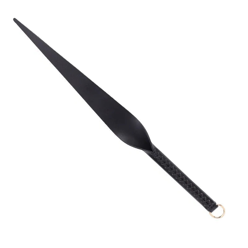 Willow Leaf Leather Spanking Paddle — Hand-Stitched Willow Leaf Design