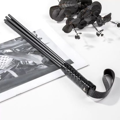 Acrylic Discipline Cane with Faux Leather Handle