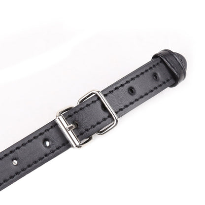 adjustable PU leather strap and buckle providing secure centered fit