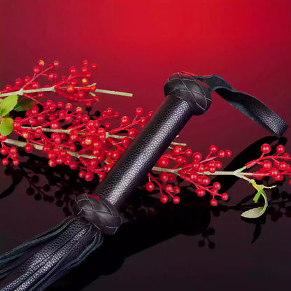 All-Black Faux Leather Flogger