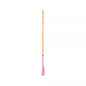 Front view of bamboo segment discipline cane with pink leather handle