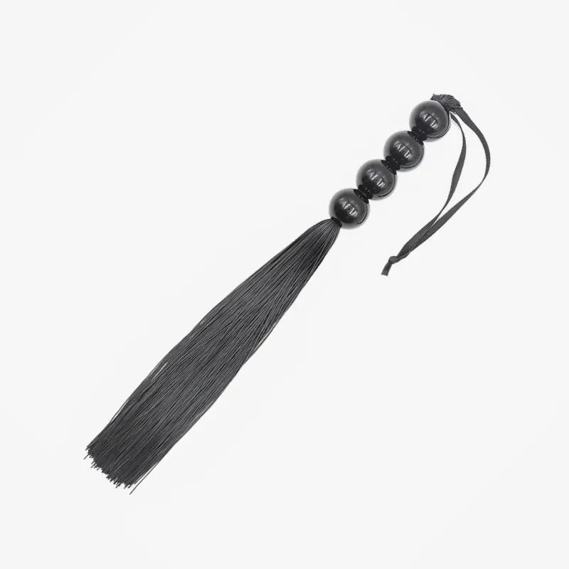 Flogger de Cuerda de Algodón con Mango de Bola — Suave Pluma para Principiantes