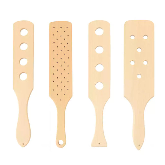 Beechwood Perforated Spanking Paddle — European Beechwood