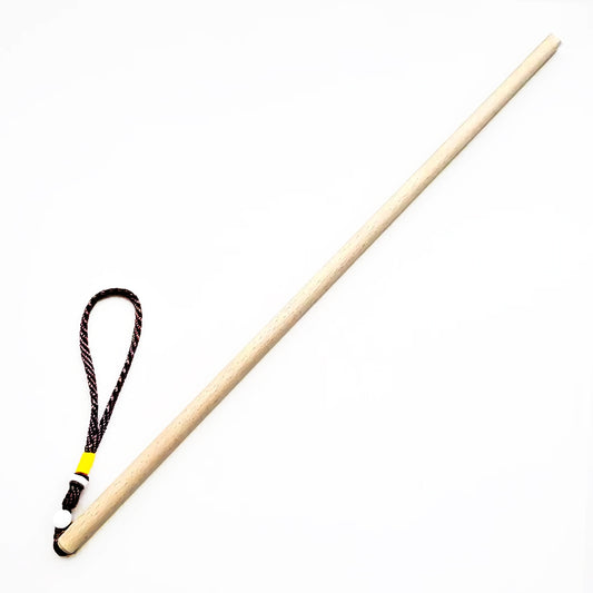 Beechwood round discipline rod full view natural wood tone