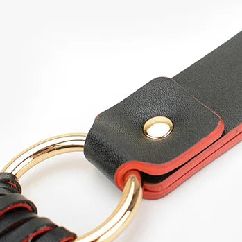 faux leather strap texture detail showing smooth surface