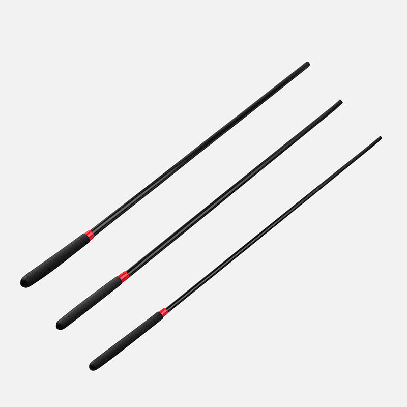 Black acrylic BDSM cane in thin medium and thick diameter comparison